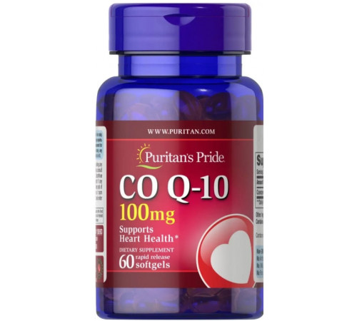Коэнзим Q-10 для сердца Puritan's Pride Co Q-10 100 мг 60 гел капс