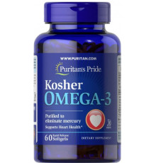 Омега-3 кошерний Puritan's Pride Kosher Omega-3 with EPA & DHA 742 мг 60 капс