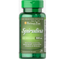 Спирулина Puritan's Pride Spirulina 500 мг 100 таб