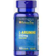 Амінокислота Л-аргінін Puritan's Pride L-Arginine 500 мг 100 капс