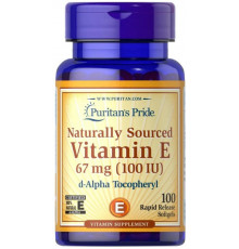Вітамін Е Puritan's Pride Natural Vitamin E 67 мг 100 капсул