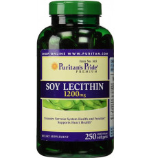 Соєвий лецетин Puritan's Pride Soy Lecithin 1200 мг 250 гел капс