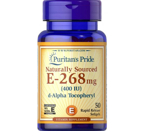 Вітамін Е Puritan's Pride Vitamin E 268 мг 100 гел капс