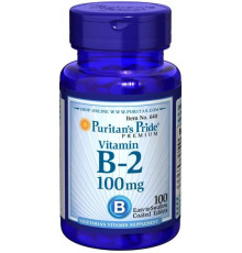 Вітамін В-2 (рибофлавін) Puritan's Pride Vitamin B-2 (Riboflavin) 100 мг 100 таб