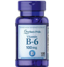 Вітамін В6 (Піридоксин) Puritans Pride Vitamin B-6 (Pyridoxine Hydrochloride) 100 мг 100 таб