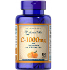 Вітамін С з біофлавоноїдами Puritan's Pride Vitamin C 1000 мг 100 таб