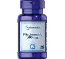 Ніацинамід (Вітамвн В3) Puritan's Pride Niacinamide 500 мг 100 таб