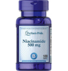 Ніацинамід (Вітамвн В3) Puritan's Pride Niacinamide 500 мг 100 таб