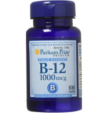Вітамін В-12 (ціанокобаламін) Puritan's Pride Vitamin B-12 1000 мкг 100 таб