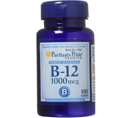 Вітамін В-12 (ціанокобаламін) Puritan's Pride Vitamin B-12 1000 мкг 100 таб