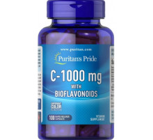 Вітамін С (аскорбінова кислота)  Puritan's Pride Vitamin C with Bioflavonoids 1000 мг 100 капс