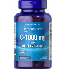 Вітамін С (аскорбінова кислота)  Puritan's Pride Vitamin C with Bioflavonoids 1000 мг 100 капс