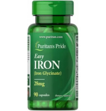 Гліцинат заліза Puritan's Pride Easy Iron (Glycinate) 28 мг 30 капс