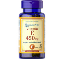 Витамин Е Puritan's Pride Vitamin E 450 мг (1000 МЕ) 50 капс
