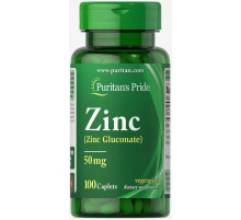 Цинк глюконат Puritan's Pride Zinc 50 мг 100 таб