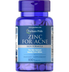 Цинк Puritan's Pride Zinc for Acne 100 таб