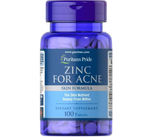 Цинк Puritan's Pride Zinc for Acne 100 таб