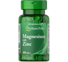 Магній цинк Puritan's Pride Magnesium with Zinc 100 таб