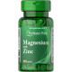 Магній цинк Puritan's Pride Magnesium with Zinc 100 таб