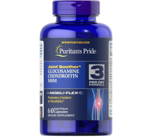 Глюкозамин хондроитин и МСМ Puritan's Pride  Glucosamine Chondroitin MSM 60 капс