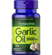 Екстракт часнику без запаху Puritan's Pride Garlic Oil 1000 мг 100 гел капс