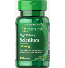 Селен (селеніум) Puritan's Pride Selenium 200 мкг 100 таб