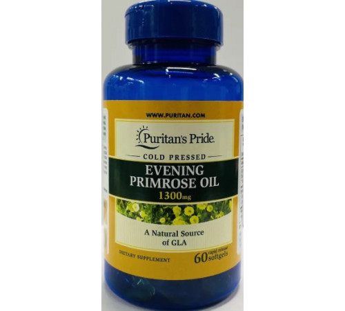 Олія вечірньої примули з ГЛК Puritan's Pride Evening Primrose Oil 1300 мг 60 капс