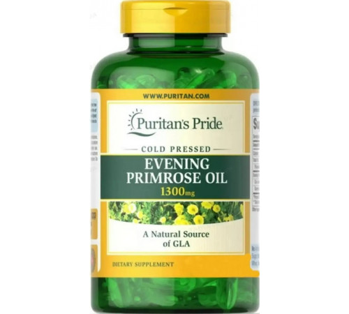 Олія вечірньої примули Puritan's Pride Evening Primrose Oil 1300 мг 30 капс