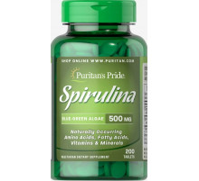 Спирулина Puritan's Pride Spirulina 500 мг 200 таб