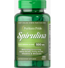 Спирулина Puritan's Pride Spirulina 500 мг 200 таб