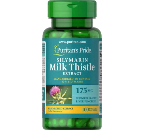Расторопша Puritan's Pride Milk Thistle (Silymarin) 175 мг 100 капс