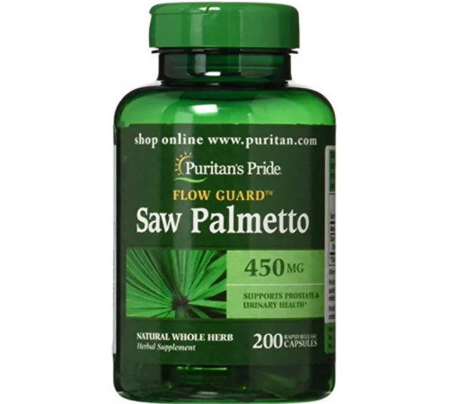 Со пальметто для чоловіків Puritan's Pride Saw Palmetto 450 мг 200 капс