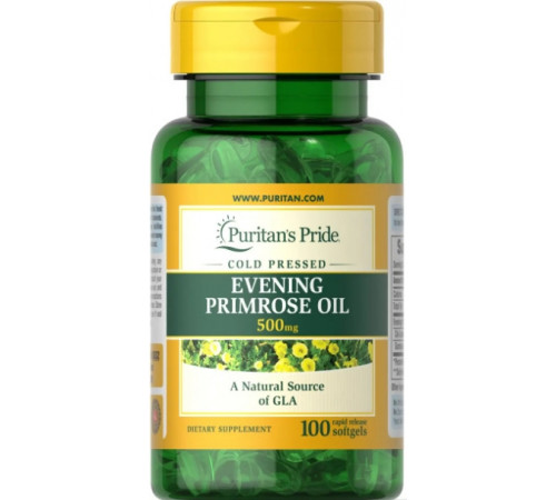 Олія вечірньої примули Puritan's Pride Evening Primrose Oil 500 мг 100 гел капс