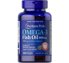 Омега-3 рыбий жир Puritan's Pride Omega-3 Fish Oil 1000 мг 300 мг 100 капс