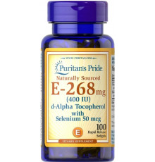 Вітамін Е Puritan's PrideVitamin E 400 МЕ 100 гел капс