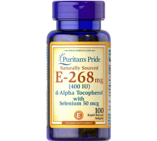 Вітамін Е Puritan's PrideVitamin E 400 МЕ 100 гел капс
