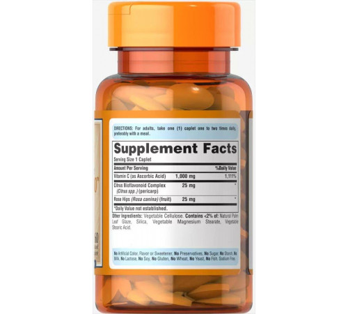 Витамин С для иммунитета Puritan's Pride Vitamin C 1000 мг 60 таб