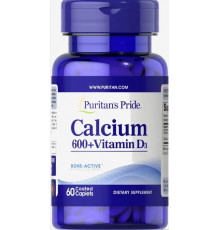 Кальцій карбонат + вітамін Д Puritan's PrideCalcium + Vitamin D 600 мг / 125 МЕ 60 табл