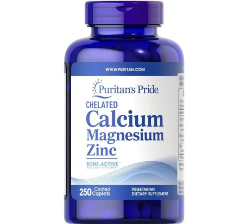 Кальцій Магній Цинк Puritan's Pride Chelated Calcium Magnesium Zinс 250 табл