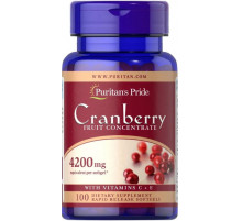 Клюква в капсулах Puritan's Pride Cranberry Fruit Concentrate 4200 мг 100 капс