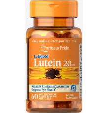 Лютеїн для зору з зеаксантином Puritan's Pride  Lutein with Zeaxanthin 20 мг 60 капс