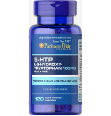 5-гідрокситриптофан для нервової системи Puritan's Pride 5-HTP 100 мг 120 капс