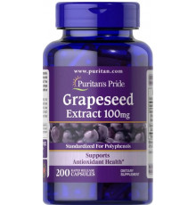 Екстракт виноградних кісточок Puritan's Pride Grapeseed Extract 100 мг 200 капс