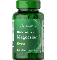 Магній, Magnesium, Puritan's Pride, 500 мг, 100 таблеток Bio