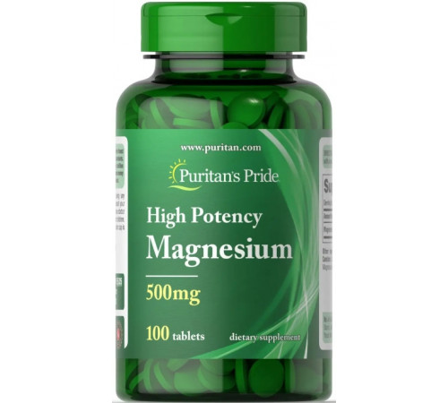 Магній, Magnesium, Puritan's Pride, 500 мг, 100 таблеток Bio