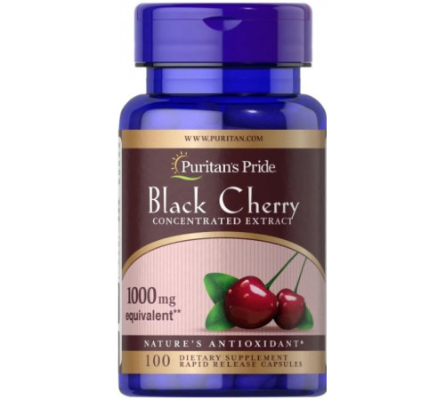 Чорна вишня Puritan's Pride Black Cherry 1000 мг 100 капс