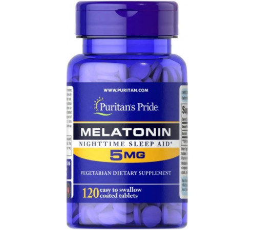 Мелатонін Puritan's Pride Melatonin 5 мг 120 таб