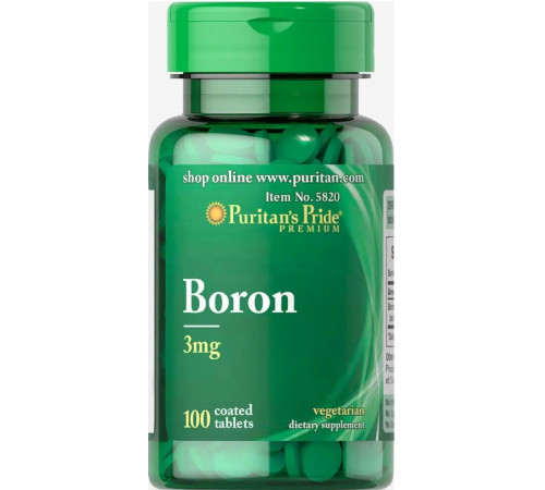 Бор Puritan's Pride Boron 3 мг 100 таб