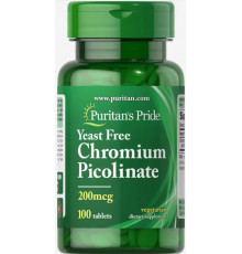 Хром піколінат Puritan's Pride Chromium Picolinate 200 мкг 100 таб