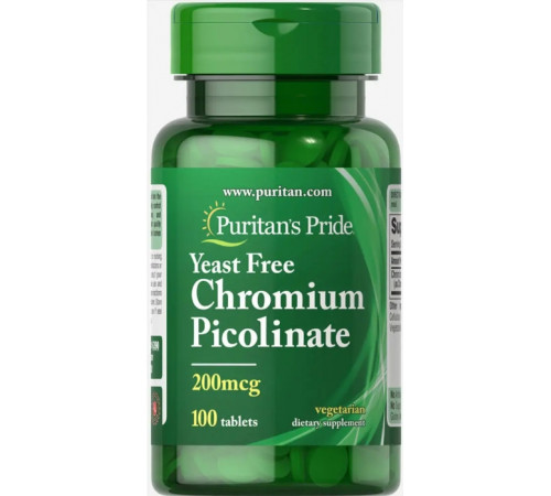 Хром піколінат Puritan's Pride Chromium Picolinate 200 мкг 100 таб